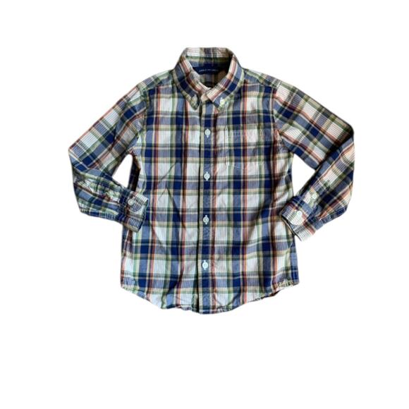 Delete Janie + Jack 🍁 Fall Plaid Button Down Shirt - Picture 1 of 8